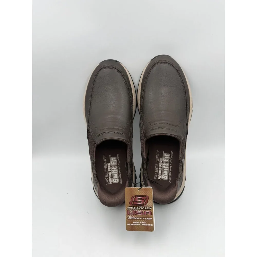 Skechers Men’s Hands Free Slip-ins Izaiah Brown Slip-On Sneakers Size 10.5